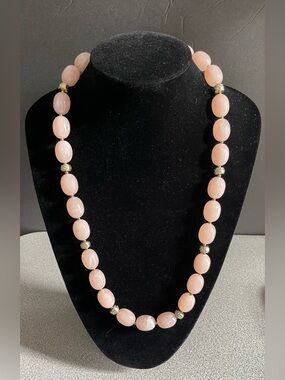 Lucite Pink Beaded Necklace
